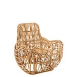 Fauteuil ana rotin naturel : banquette de terrasse modulable, style bistrot lgant