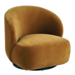 Fauteuil lisette en velours - safran