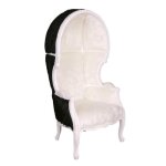 Fauteuil noir et blanc en fourrure select 2