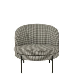 Fauteuil pied - de - poule fer noir / blanc