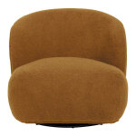 Fauteuil lisette pivotant en bouclette crme confort design compact 360
