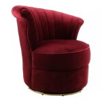Fauteuils velours rouge wave