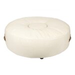 Grand pouf cuir blanc arthur