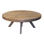 Grande table basse ronde hygie style industriel
