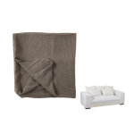 Housse pour fauteuil + 5coussins monaco sofa lin taupe desert