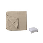 Housse pour pouf monaco lin naturel