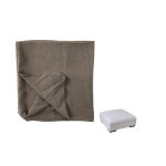 Housse pour pouf monaco lin taupe desert