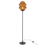 Lampadaire cuillere miel verre marron