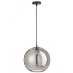 Lampe boule verre argent l Lampe boule verre argent l