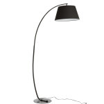 Lampe sur pied arrondie metal noir