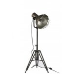 Lampe sur pied ronde mtal grise