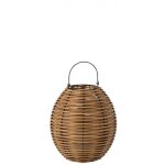 Lanterne tisse led plastique naturel medium