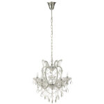 Lustre chandelier antique verre transparent