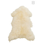 Paillasson long peau de mouton blanc