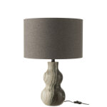 Pied de lampe marbre noir / gris clair