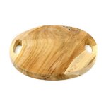 Plateau boh�me chic naturel en bois de teck medium