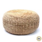 Pouf bohème chic naturel en jacinthe d'eau Pouf bohème chic naturel en jacinthe d'eau