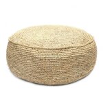 Pouf bohème chic naturel en raphia Pouf bohème chic naturel en raphia