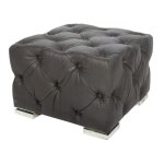 Repose - pieds cuir noir jack vintage