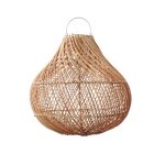 Suspension goutte boh�me chic naturel en rotin medium