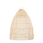 Suspension ronde bohme chic naturel en rotin large