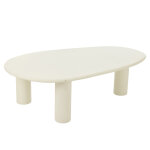 Table d appoint bali mdf / pvc blanc large