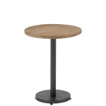 Table appoint bar rond metal / bois marron
