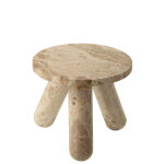 Table d appoint rond marbre beige