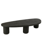 Table basse ovale mdf noir