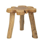 Table basse en teck marron style ethnique