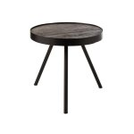 Table gigogne fien haut bois manguier fer brun fonc noir