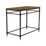 Table rectangulaire haute dan métal et bois style industriel Table rectangulaire haute dan métal et bois style industriel