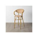 Tabouret de bar beige aluminum - textilne