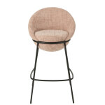Tabouret de bar fer rose clair / noir