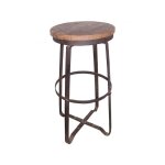 Tabouret de bar mtal et bois style industriel