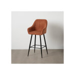 Tabouret de bar terracotta tissu - m�tal