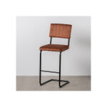 Tabouret de bar terracotta tissu - m�tal 44 x 50 x 115 cm