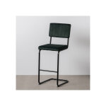 Tabouret de bar vert tissu - m�tal