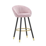 Tabouret en contreplaqu�, rose, noir et or style glamour