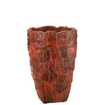 Vase akane ceramique rouge large