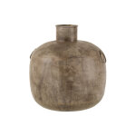 Vase antique rond marron large