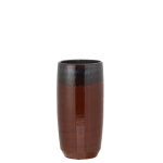 Vase bord ceramique noir / bleu / rouge small