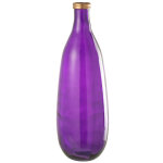 Vase bord or verre mauve l