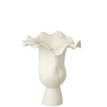 Vase etroit helix irr�gulier c�ramique blanc