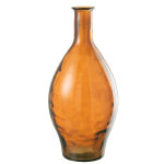 Vase haut verre brun