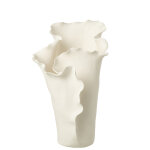 Vase helix irr�gulier c�ramique blanc