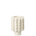 Vase helix rond c�ramique blanc medium