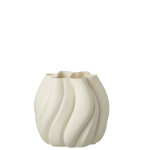 Vase impression 3d irr�gulier porcelaine blanc