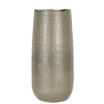 Vase motifs ceramique gris clair large