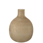 Vase soda bouteille bas rond verre or